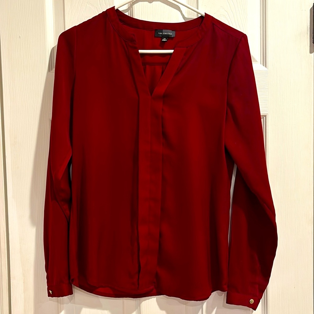 The Limited Red Satin Blouse, size XS